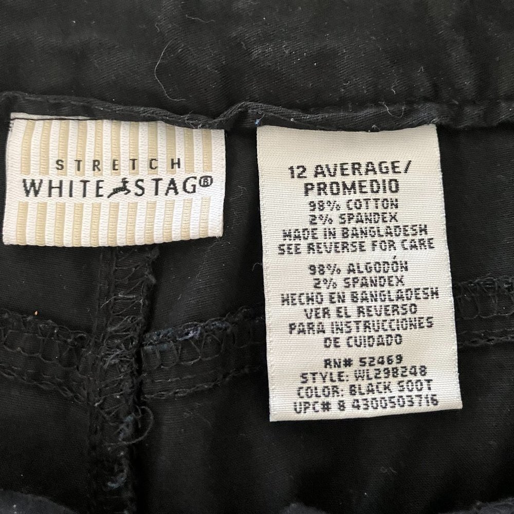 White Stag Black Capri Slacks with Set in Waist Size 12 EUC - Picture 4 of 8